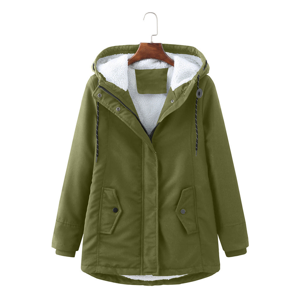 Women’s Warm Plush Hooded Jacket