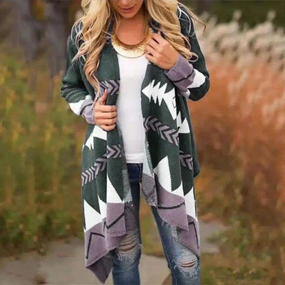 LOVEMI - Lovemi - Geometric print plus size sweater